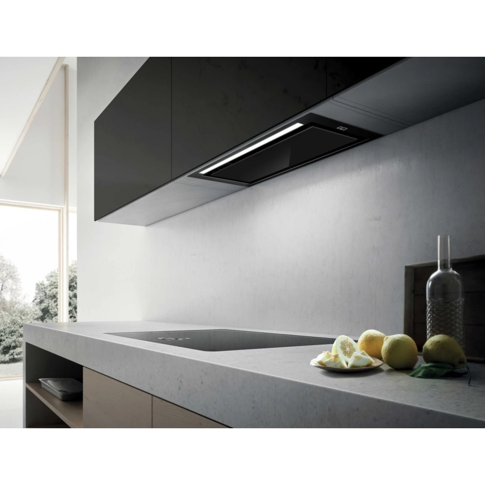 Elica SLEEK2.0-BLK-80 Integrated Cooker Hood, Black, A Rated