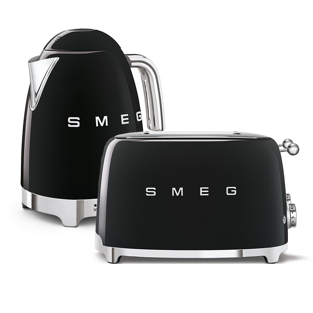 Smeg Kettle and Toaster Pack, Black