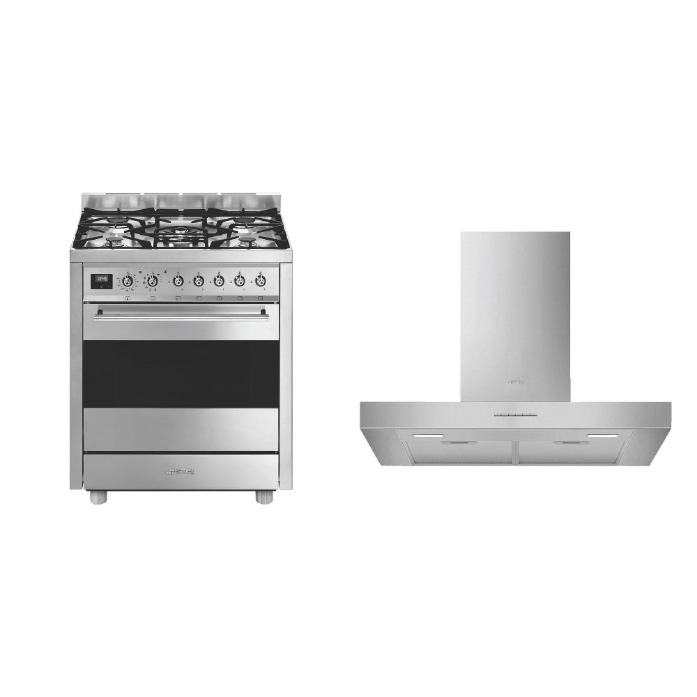 Smeg Symphony Dual Fuel Range Cooker & Hood Pack