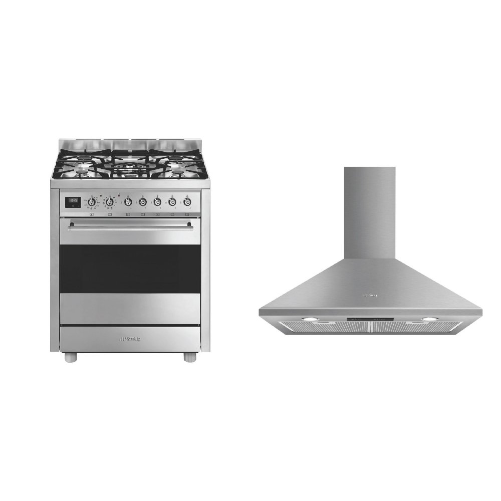 Smeg Symphony Dual Fuel Range Cooker & Hood Pack