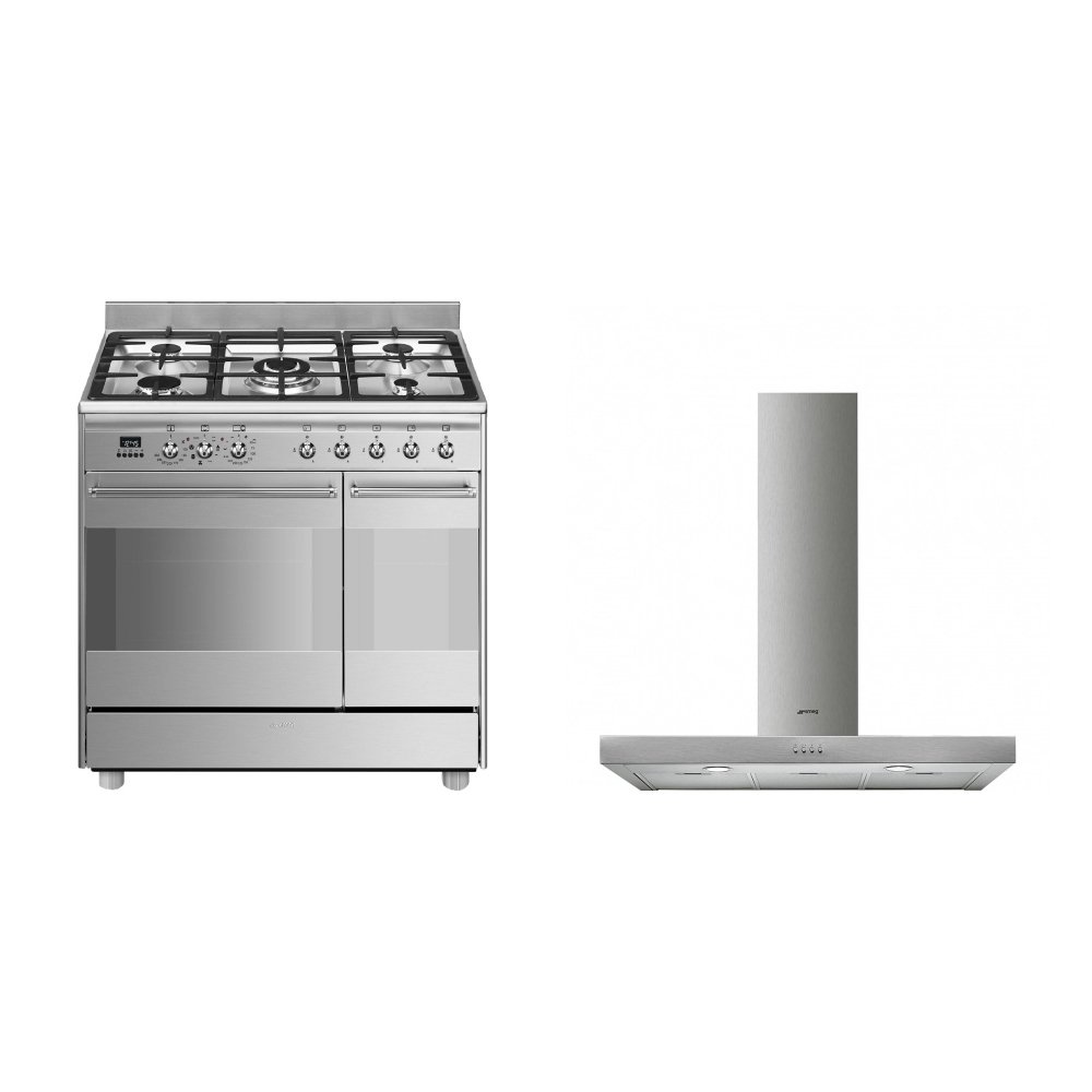 Smeg Concert Classic Dual Fuel Range Cooker & Hood Pack