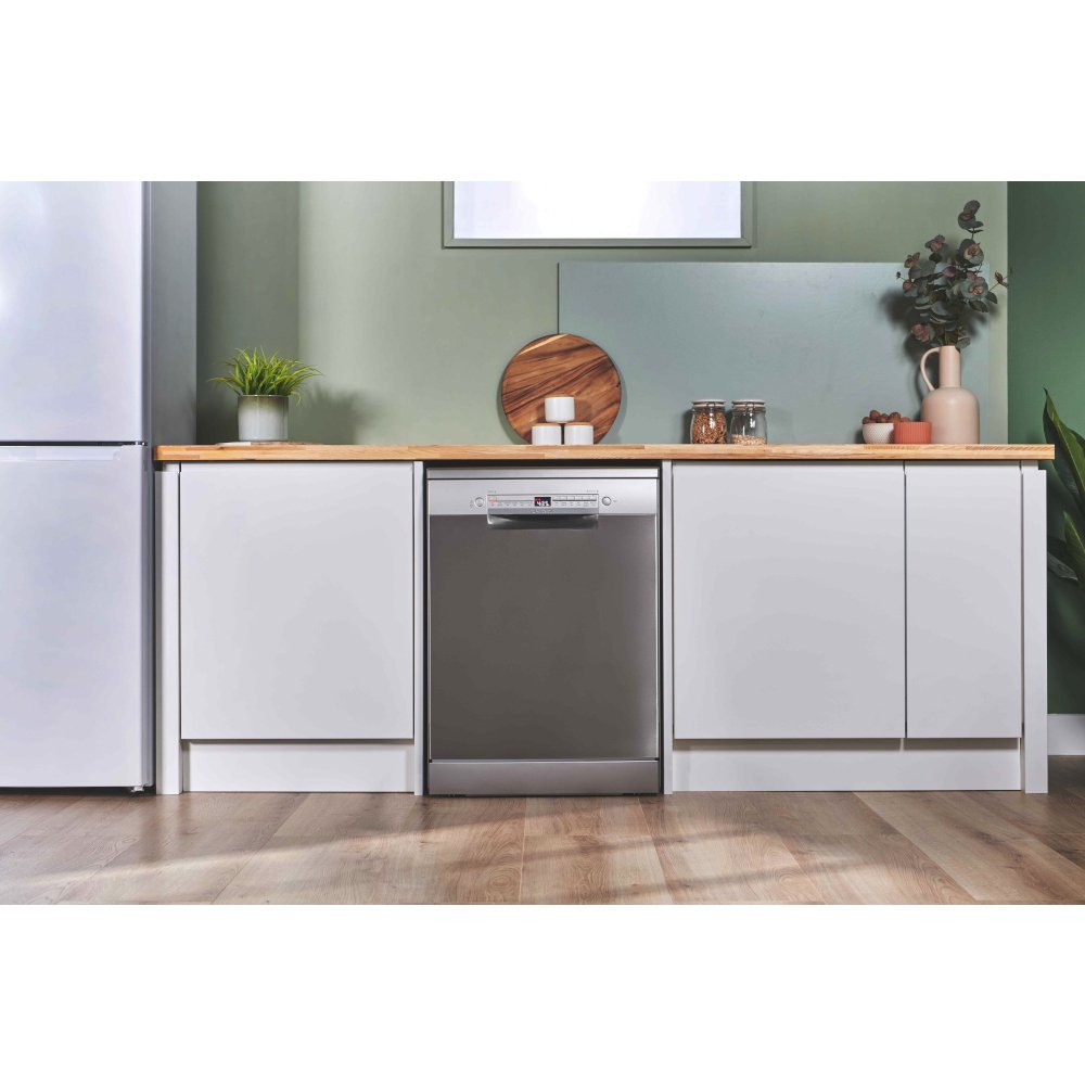 Bosch SMS2HVI67G Series 2 Dishwasher, 14 Place Settings, Silver, D Rated