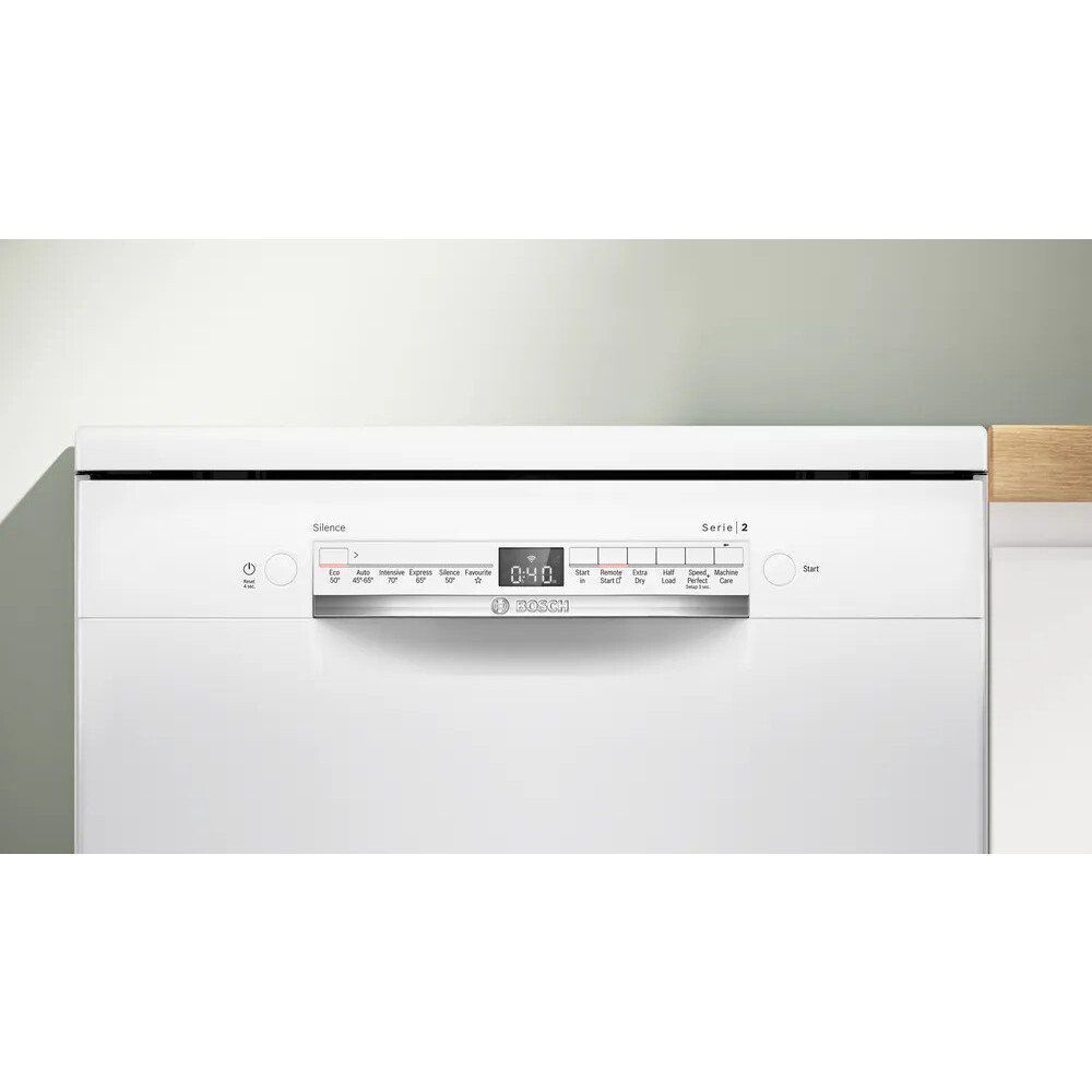 Bosch SMS2HVW67G Series 2 Dishwasher, 14 Place Settings, White, D Rated