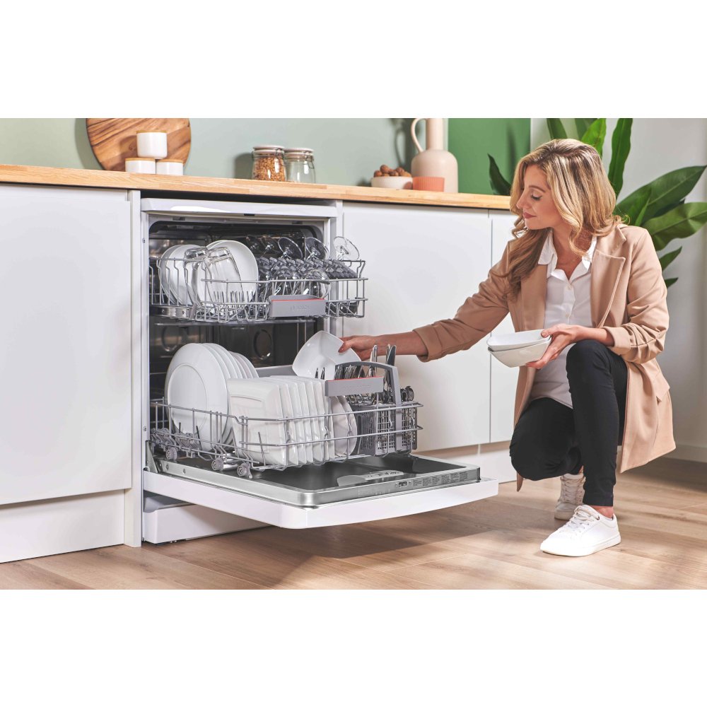 Bosch SMS4EKW06G Series 4 Dishwasher, 13 Place Settings, White, B Rated
