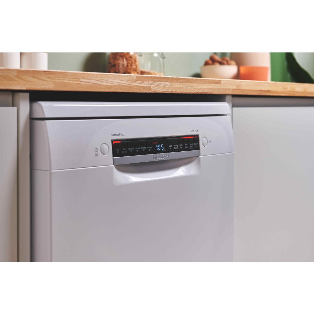 Bosch SMS4EKW06G Series 4 Dishwasher, 13 Place Settings, White, B Rated
