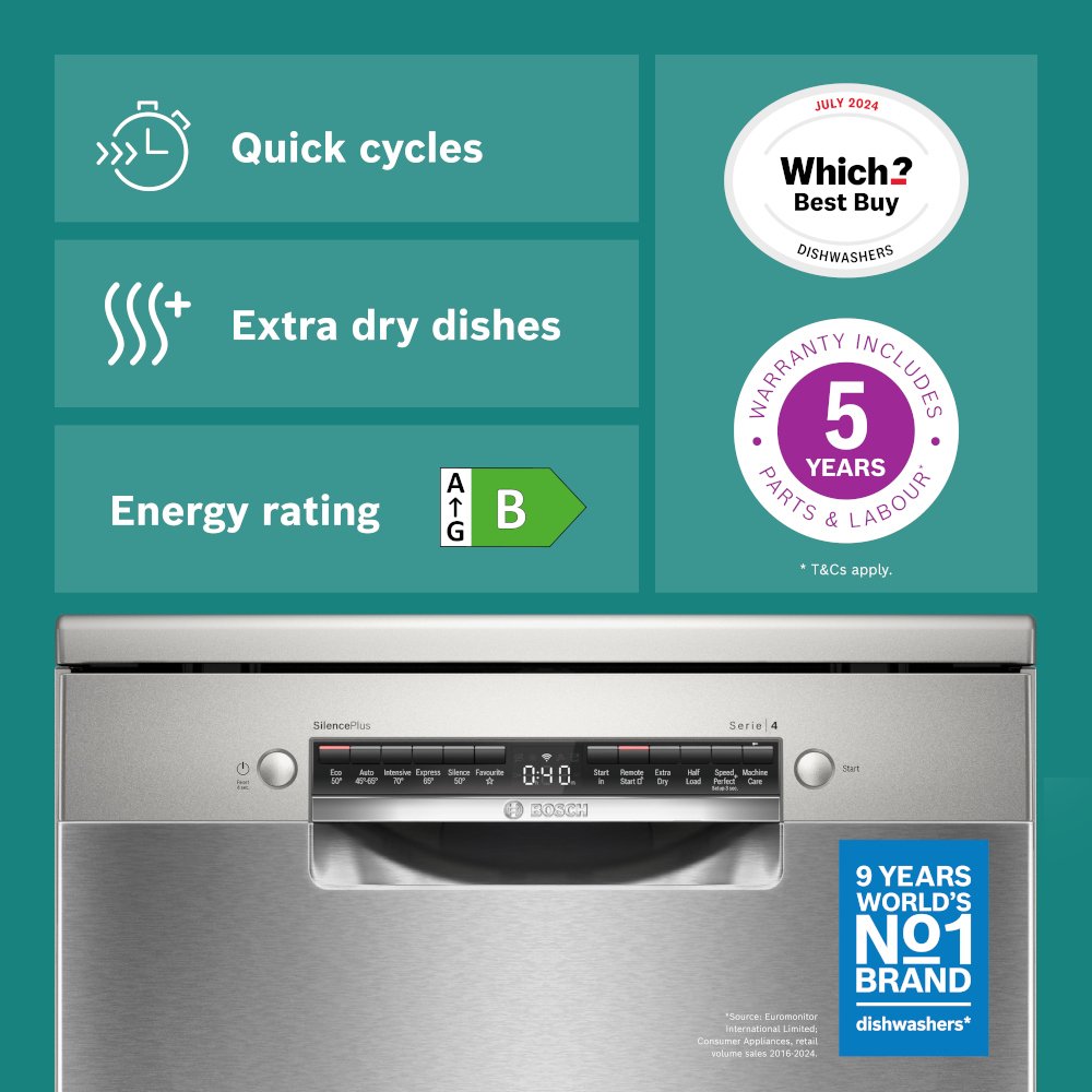 Integrated Dishwasher Bosch Silver Dishwasher Uk Bosch SMS4EMI06G