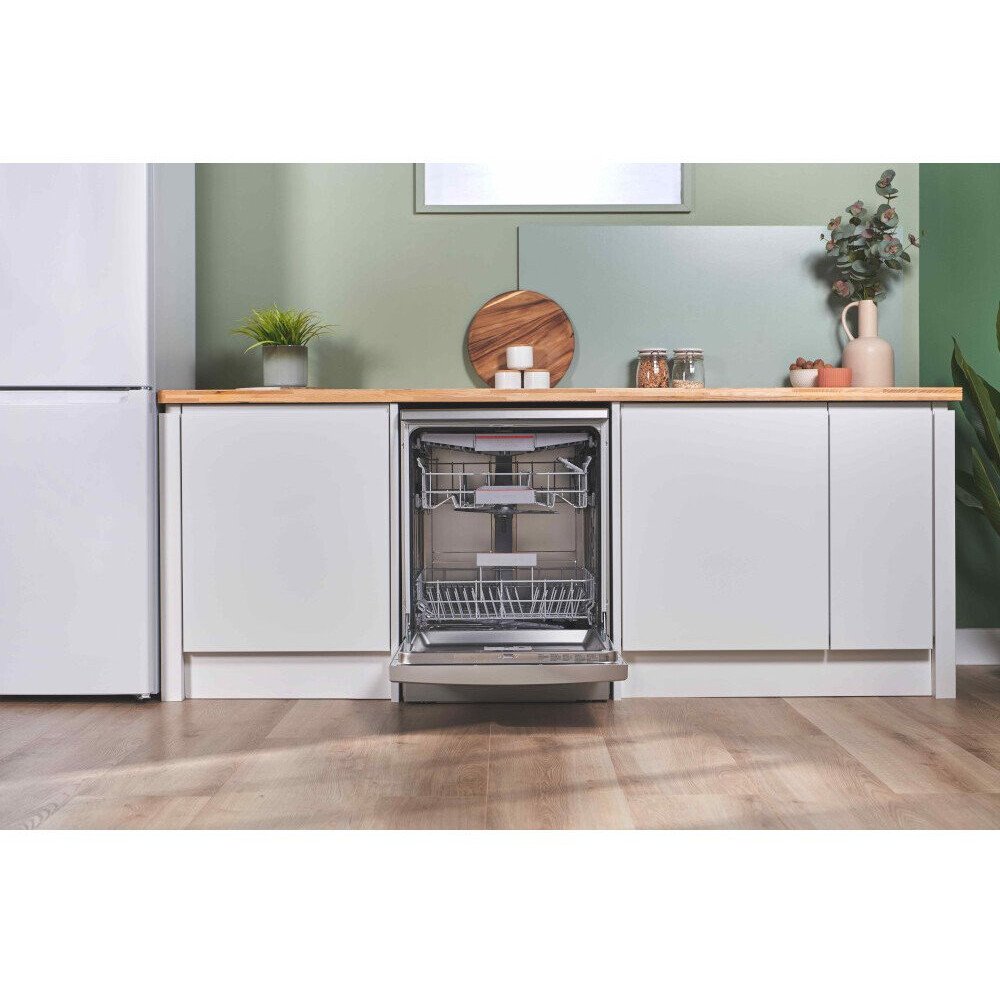 Bosch SMS6ZCI10G Series 6 Dishwasher, 14 Place Settings, Silver, B Rated