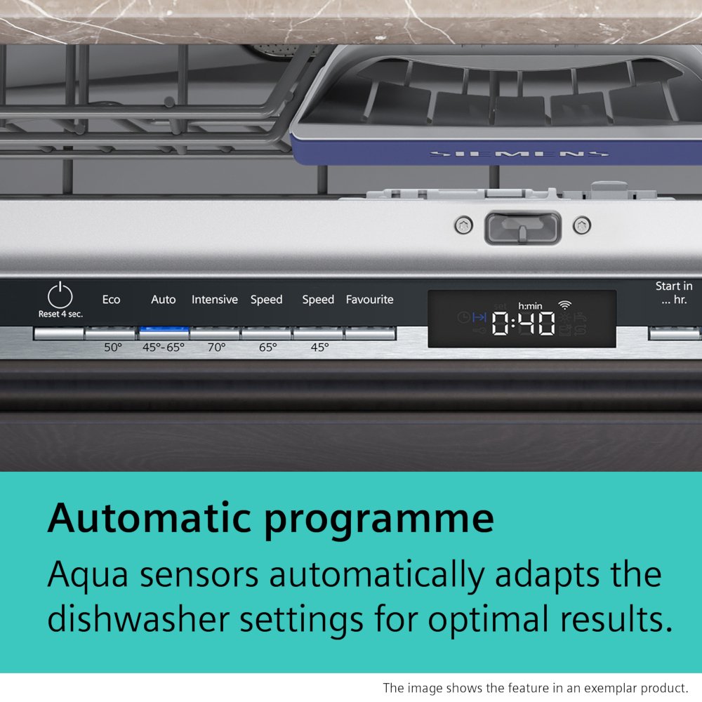 Siemens SN25EC13CE iQ500 Dishwasher, 14 Place Settings, Black, A Rated