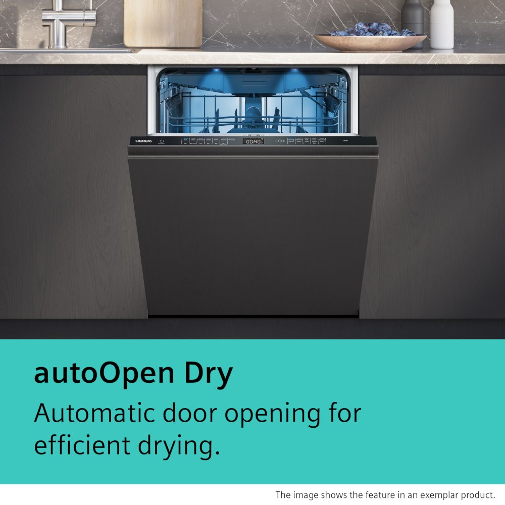 Siemens SN25EC13CE iQ500 Dishwasher, 14 Place Settings, Black, A Rated