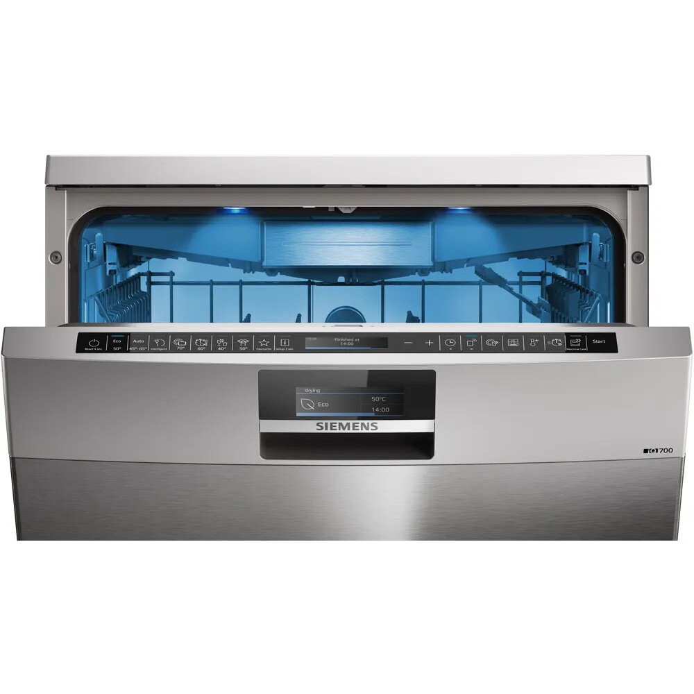 Siemens SN27TI00CE iQ700 Dishwasher, 14 Place Settings, Stainless Steel, A Rated
