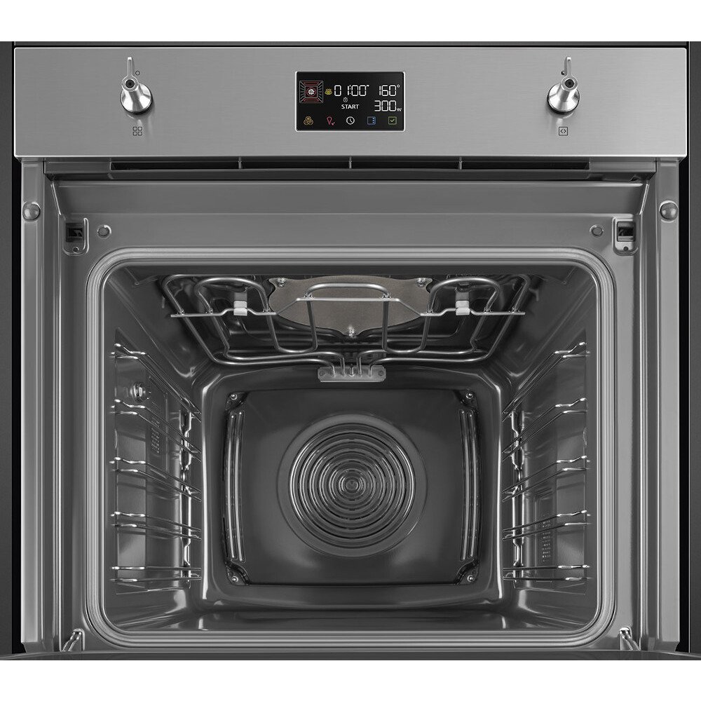 Smeg SO6302M2X Classic Built-In Electric Single Oven with Microwave Function, Stainless Steel