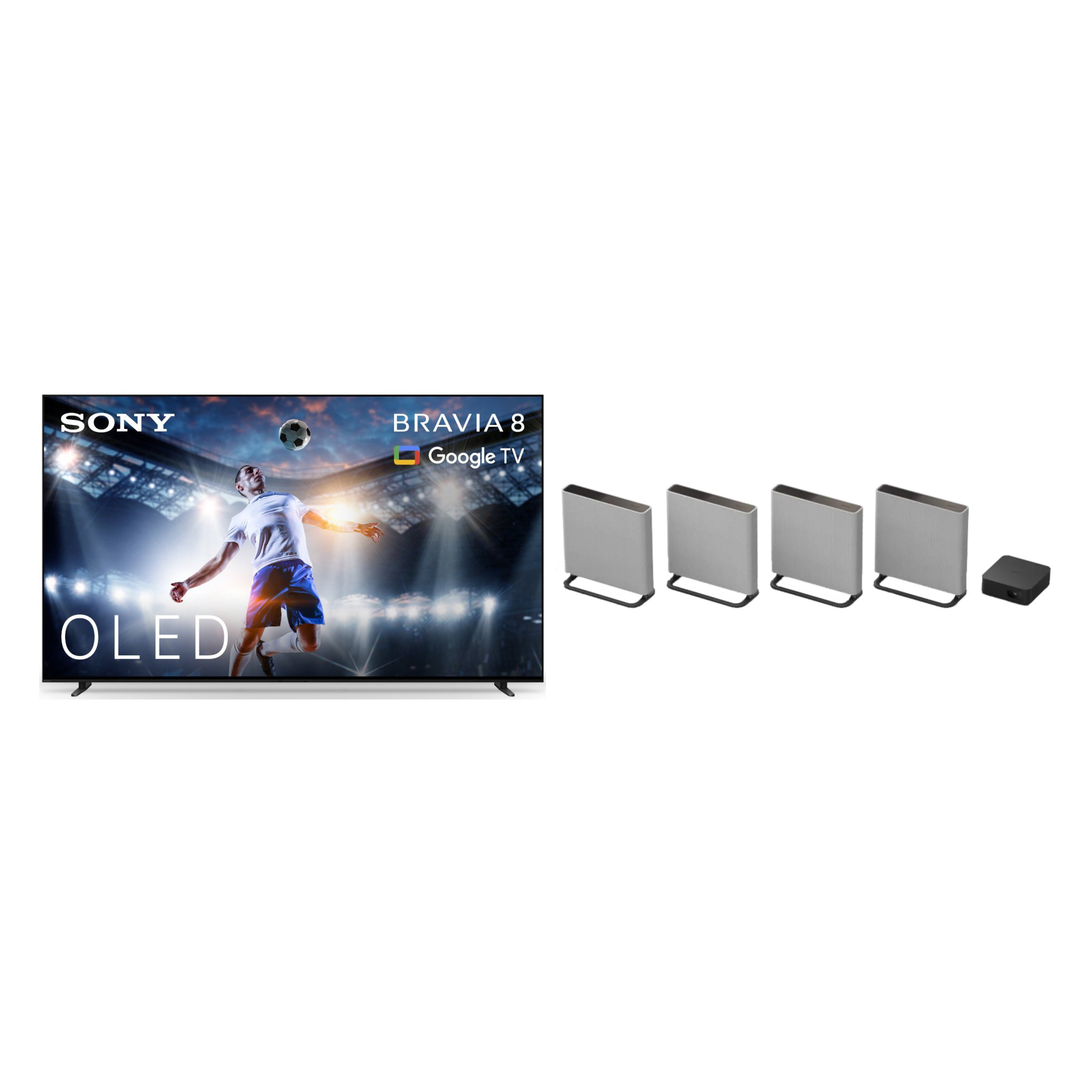 Sony K65XR80U 65" 4K OLED Smart TV + HTA9M2.CEK BRAVIA Theatre Quad, 4K Ultra HD, Black, G Rated