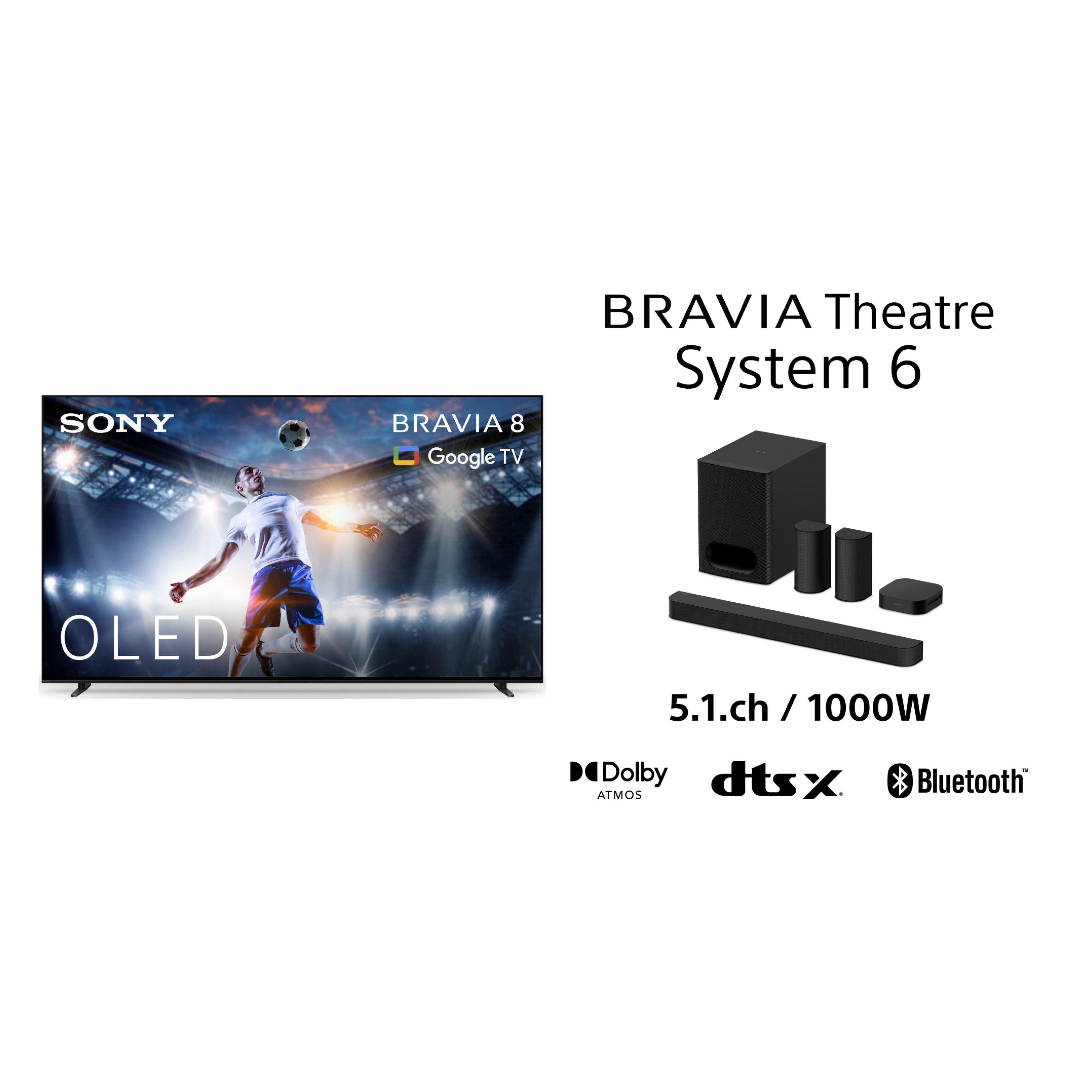 Sony K77XR80PU 77" 4K OLED Smart TV + HTS60.CEK Sound Bar