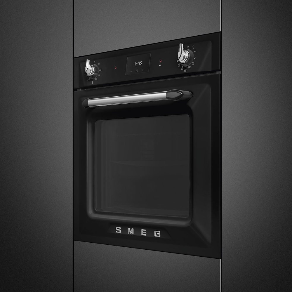 Smeg SOP6900TN Victoria Built-In Electric Single Oven with Pyrolytic Cleaning, Black, A+ Rated