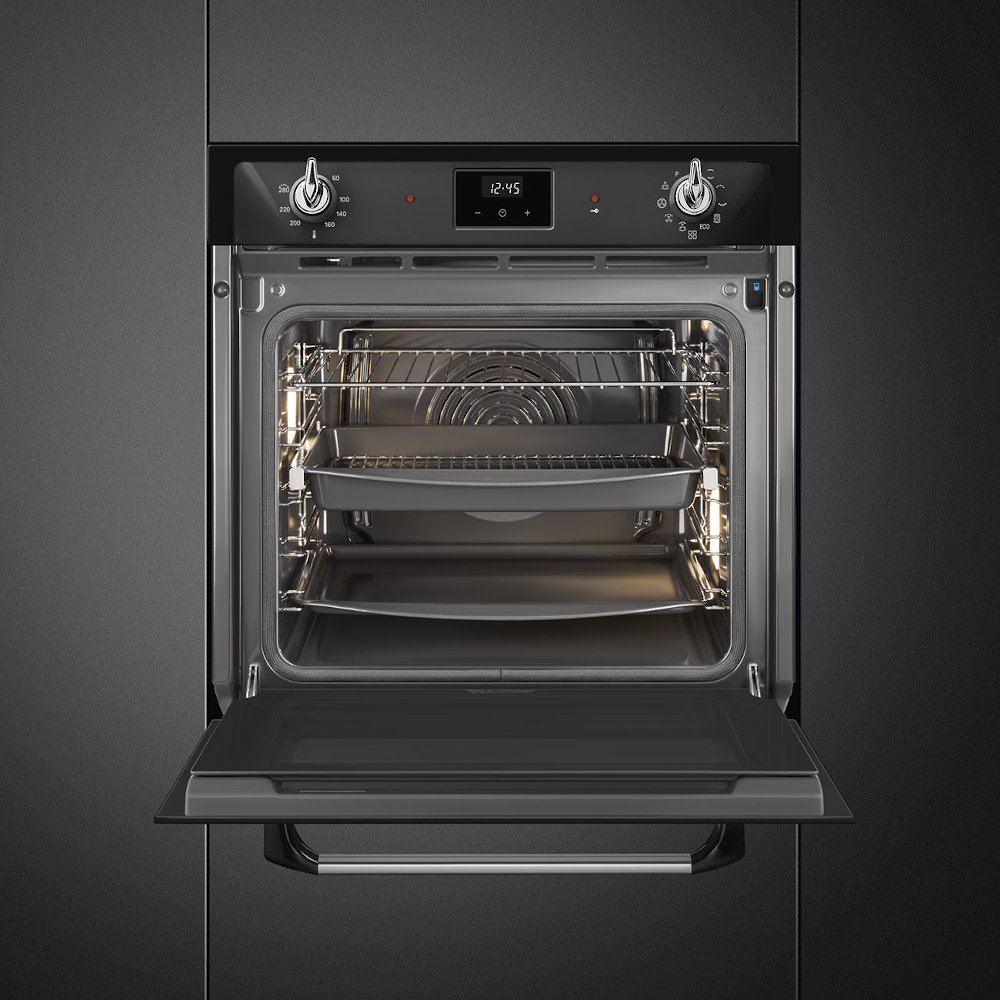 Smeg SOP6900TN Victoria Built-In Electric Single Oven with Pyrolytic Cleaning, Black, A+ Rated