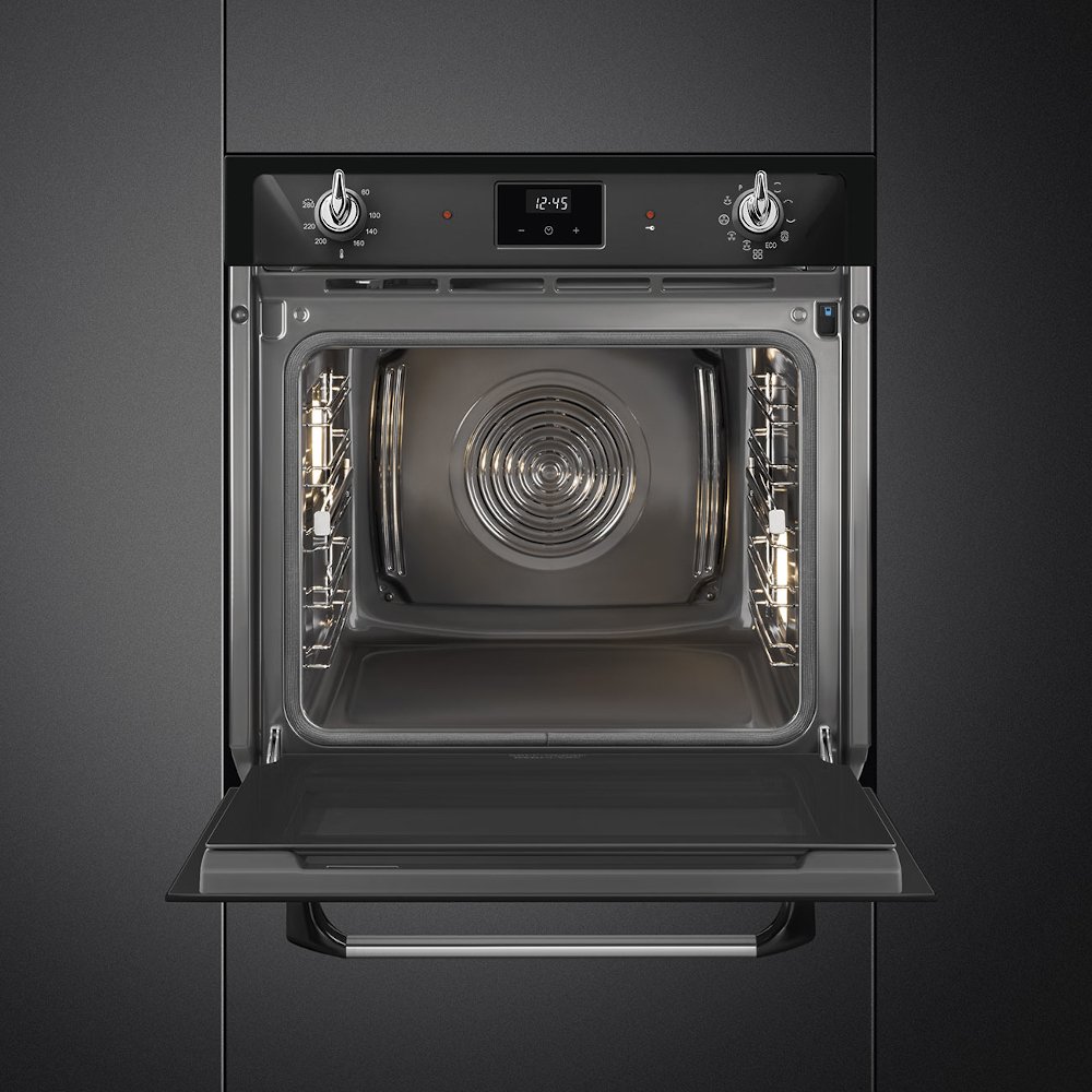 Smeg SOP6900TN Victoria Built-In Electric Single Oven with Pyrolytic Cleaning, Black, A+ Rated