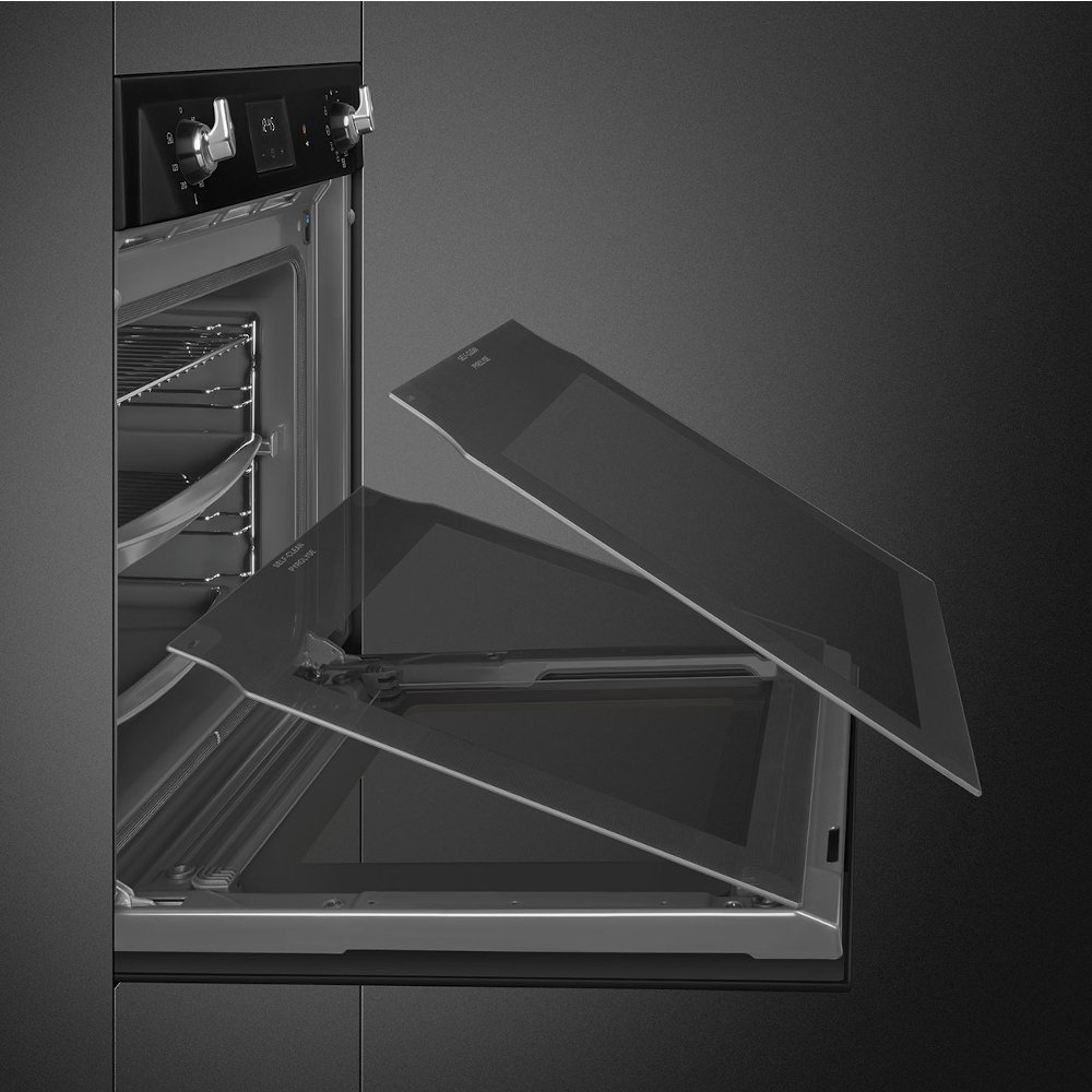 Smeg SOP6900TN Victoria Built-In Electric Single Oven with Pyrolytic Cleaning, Black, A+ Rated