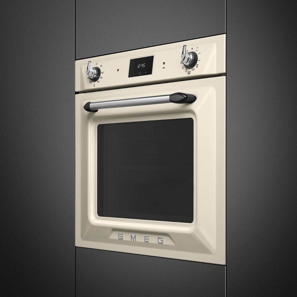 Smeg SOP6900TP Victoria Cream Built-In Electric Single Oven with Pyrolytic Cleaning, A+ Rated