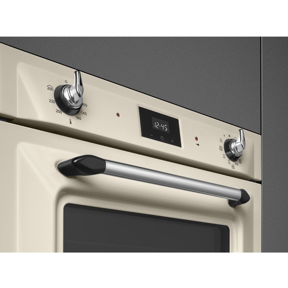 Smeg SOP6900TP Victoria Cream Built-In Electric Single Oven with Pyrolytic Cleaning, A+ Rated