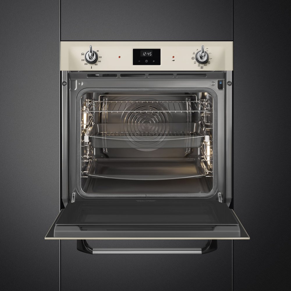 Smeg SOP6900TP Victoria Cream Built-In Electric Single Oven with Pyrolytic Cleaning, A+ Rated