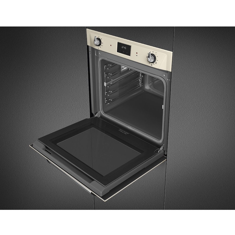 Smeg SOP6900TP Victoria Cream Built-In Electric Single Oven with Pyrolytic Cleaning, A+ Rated