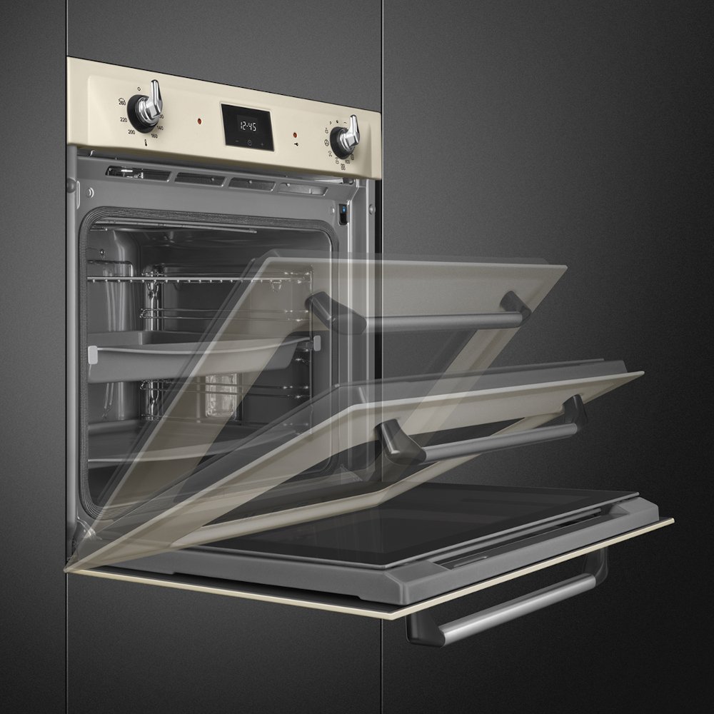 Smeg SOP6900TP Victoria Cream Built-In Electric Single Oven with Pyrolytic Cleaning, A+ Rated