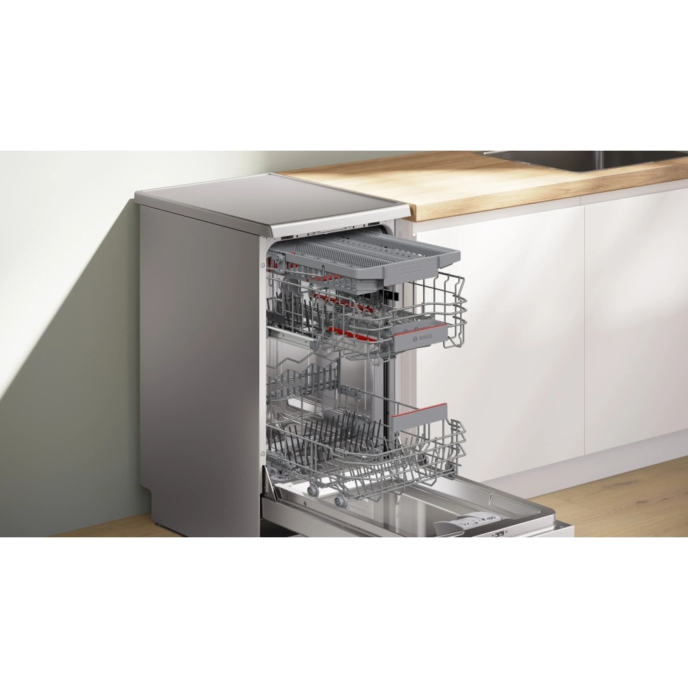Bosch SPS4HMI14G Slimline Dishwasher, 10 Place Settings, Stainless Steel, D Rated
