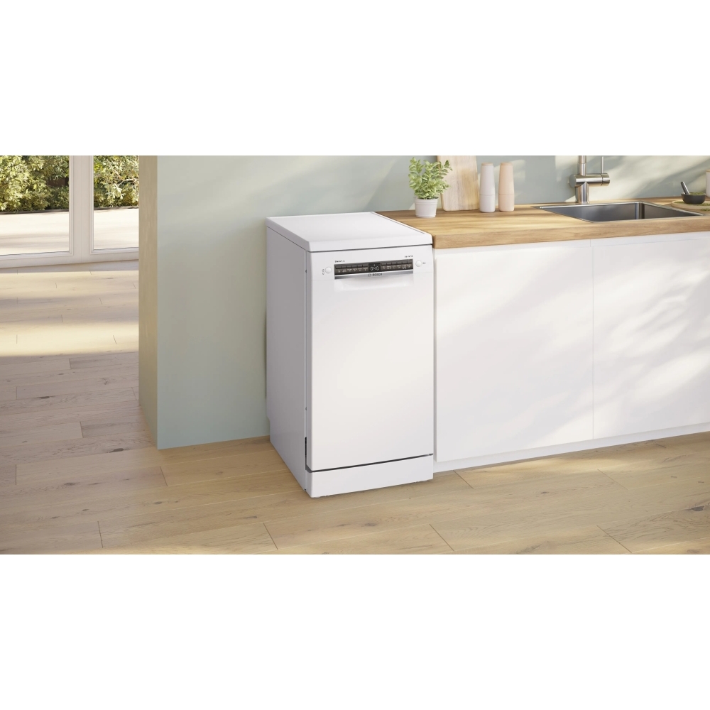 Bosch SPS4HMW14G Slimline Dishwasher, 10 Place Settings, White, D Rated
