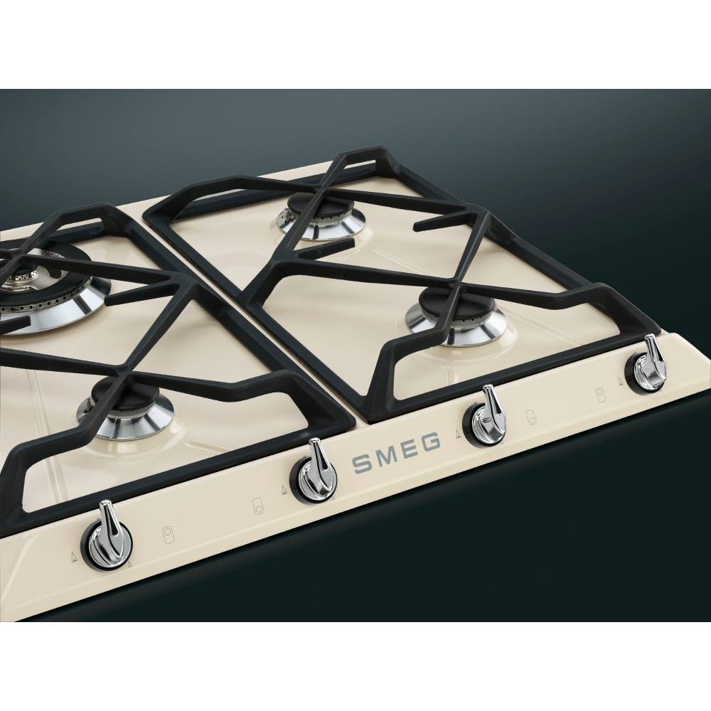 Smeg SR964PGH Victoria 60cm 4 Burner Gas Hob, Cream