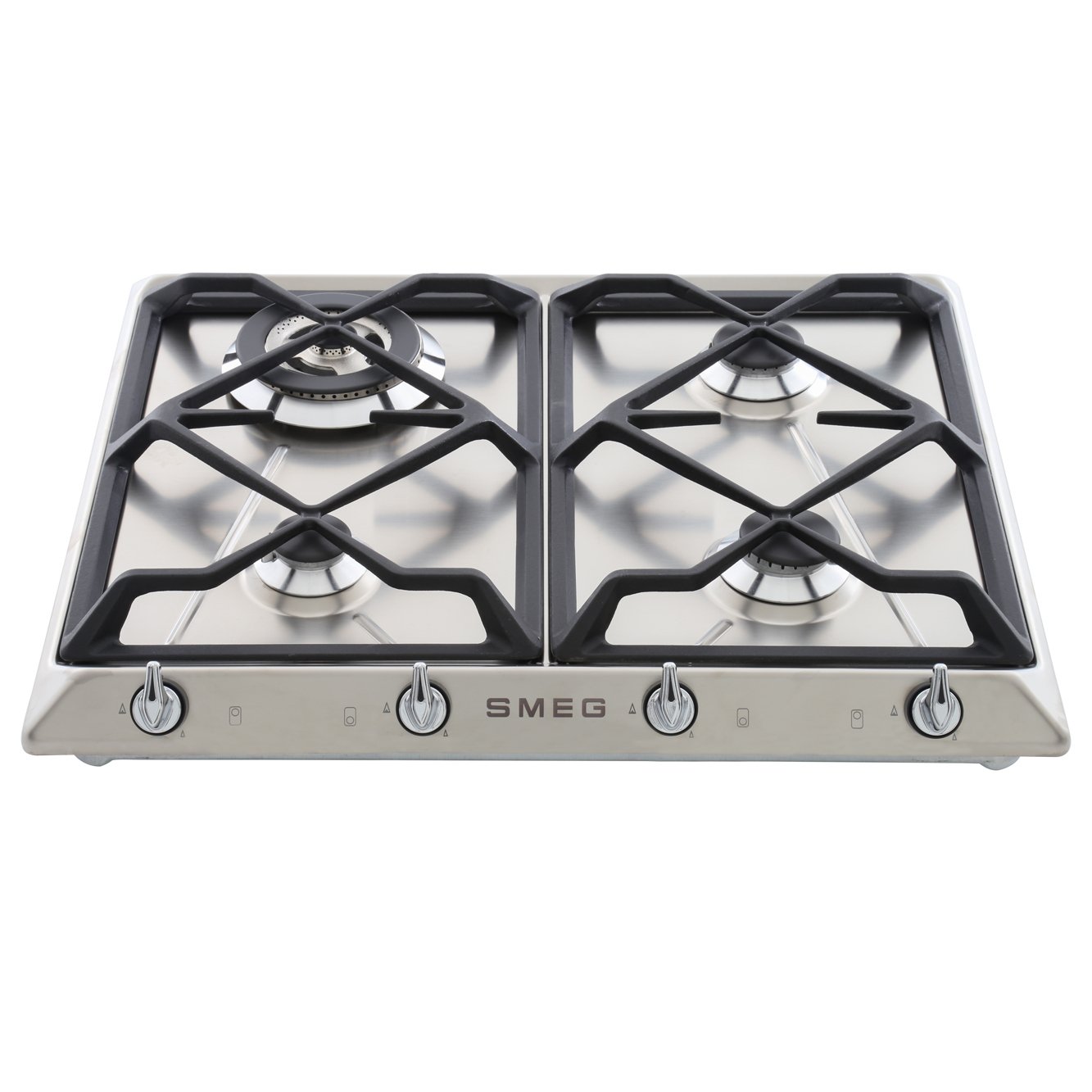 Smeg SR964XGH Victoria 60cm 4 Burner Gas Hob, Stainless Steel
