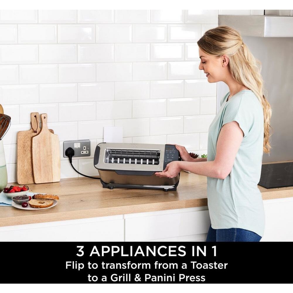 Ninja ST202UK Toaster, Stainless Steel Marks Electrical