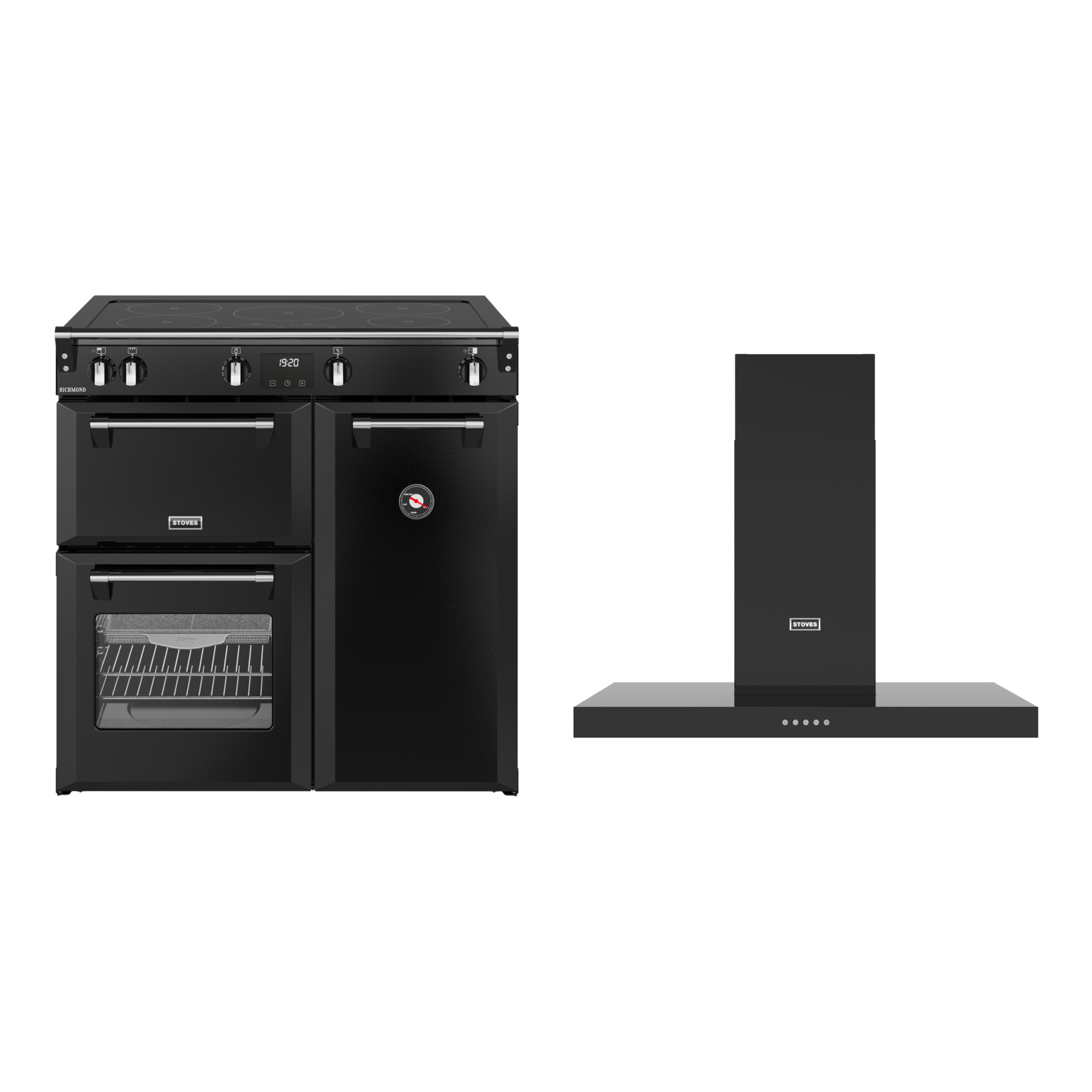 Stoves 90cm Induction Range Cooker + 90cm Chimney Cooker Hood
