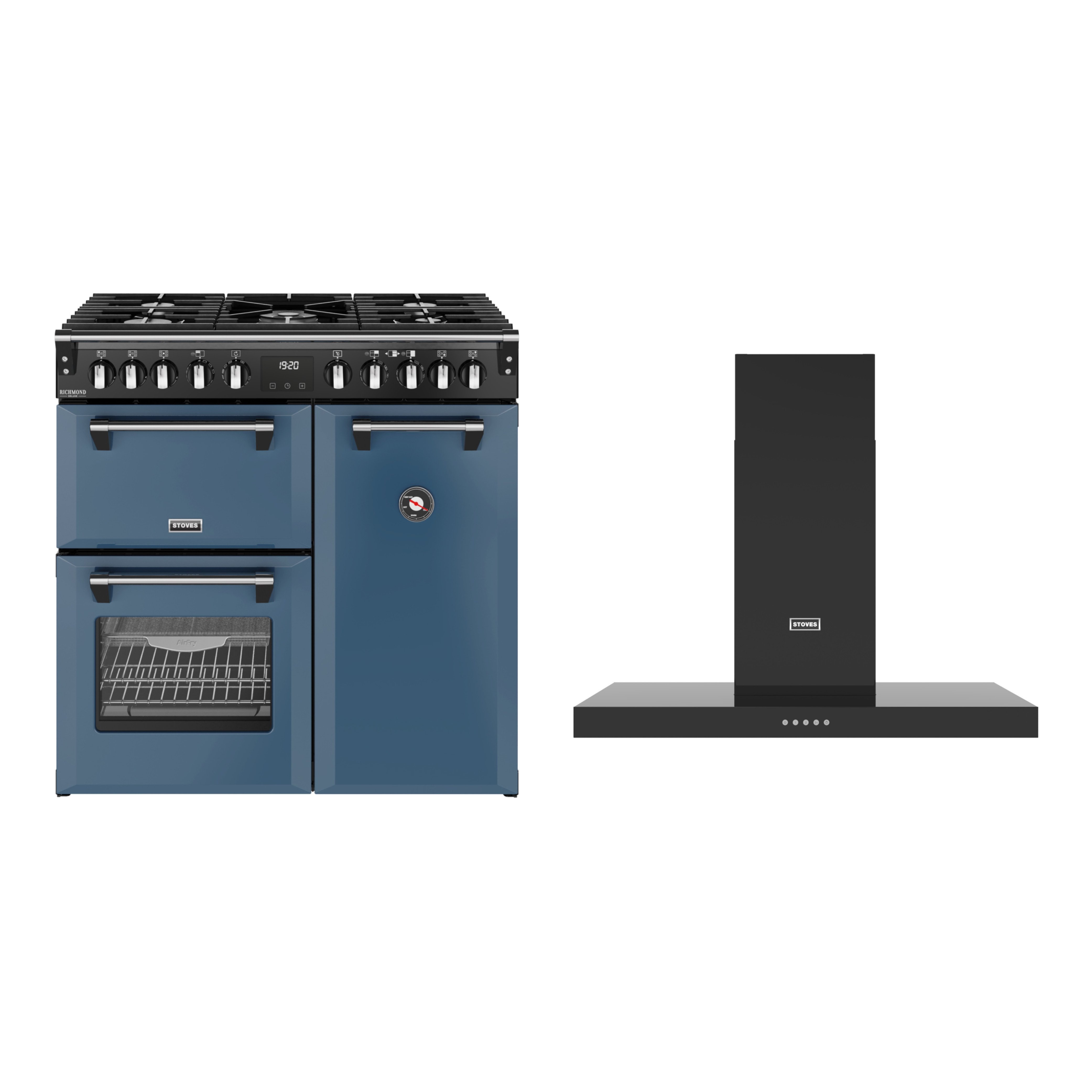 Stoves Richmond Deluxe Dual Fuel Range Cooker & Hood Pack