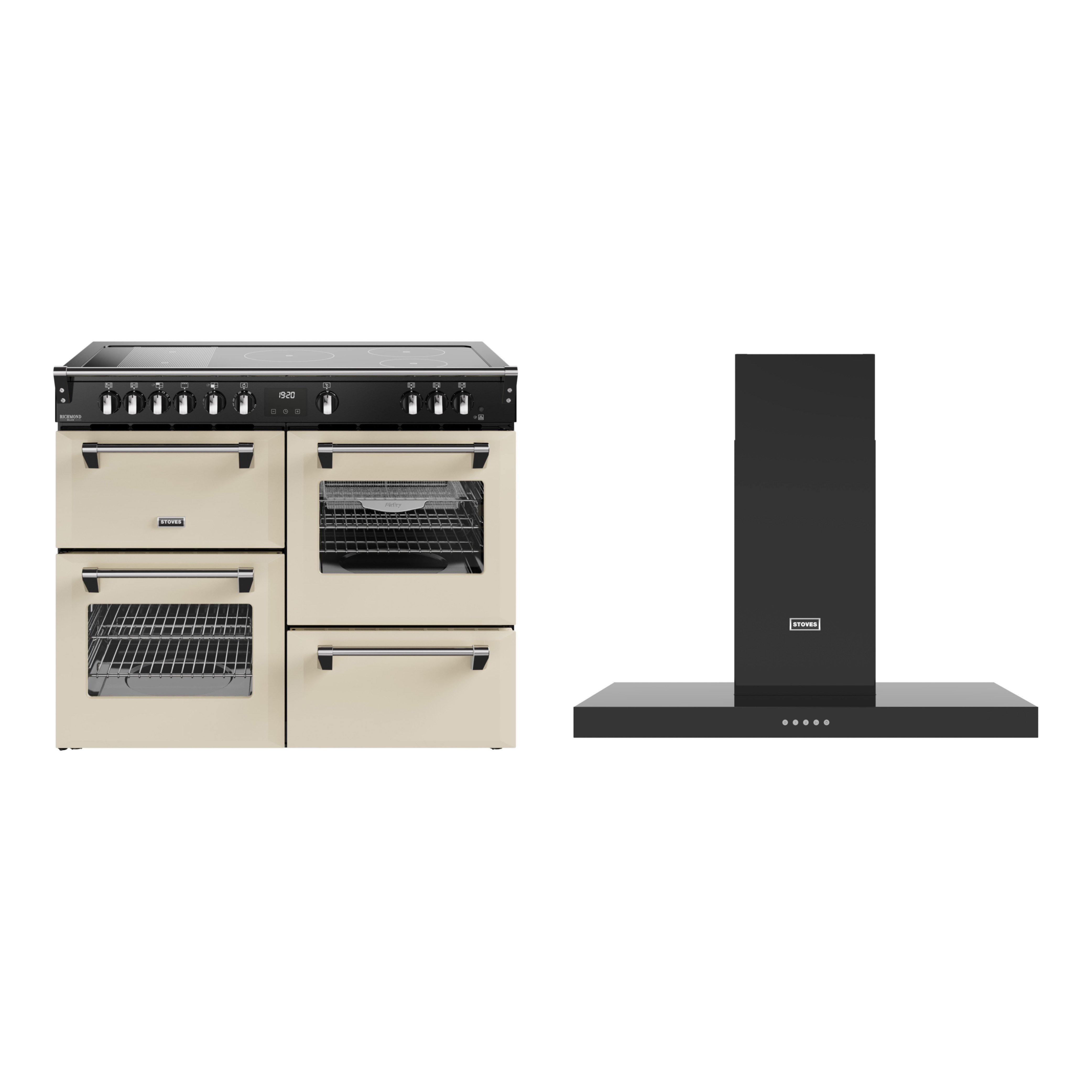 Stoves 110cm Induction Range Cooker + 110cm Chimney Cooker Hood