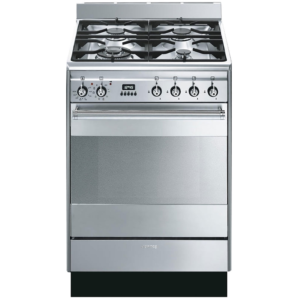 Smeg SUK61PX8 Concert Dual Fuel Cooker with Single Oven, Stainless Steel, A Rated