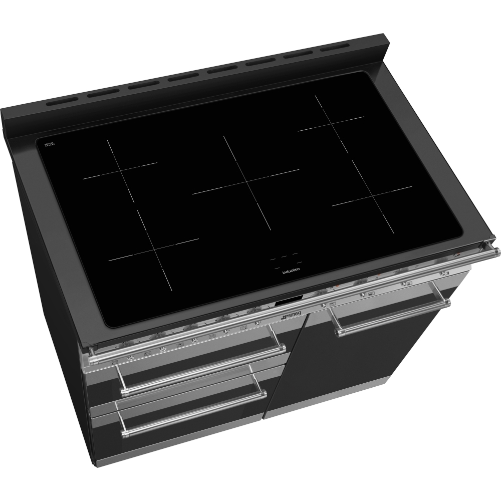 Smeg SY103I Symphony 100cm Induction Range Cooker, Stainless Steel, A Rated Marks Electrical