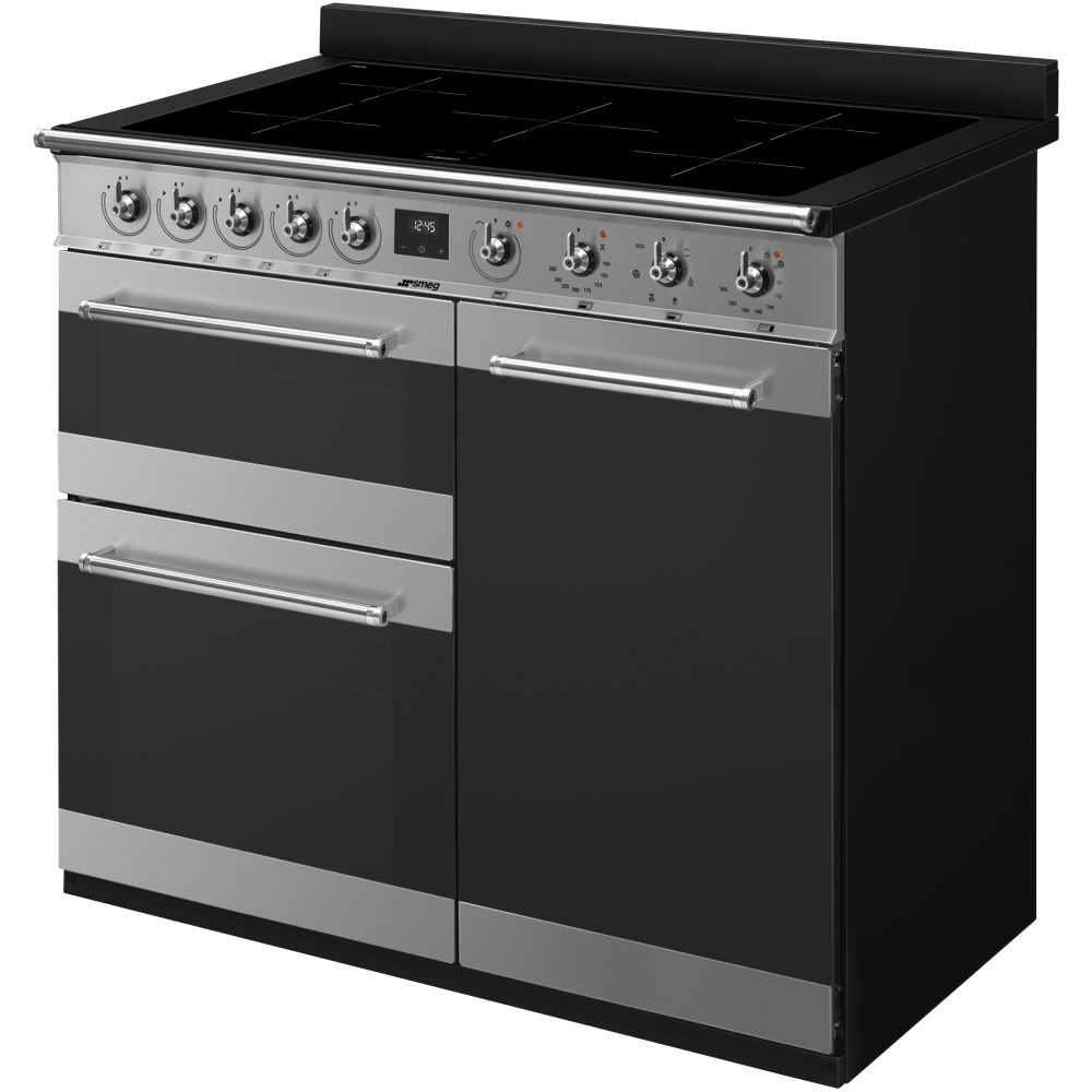 Smeg SY103I Symphony 100cm Induction Range Cooker, Stainless Steel, A Rated Marks Electrical