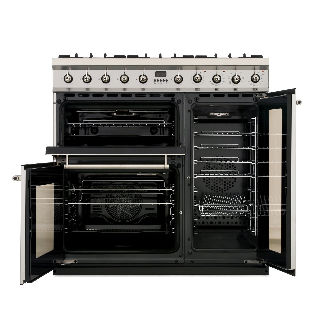 Buy Smeg Symphony SY93 90cm Dual Fuel Range Cooker Stainless Steel