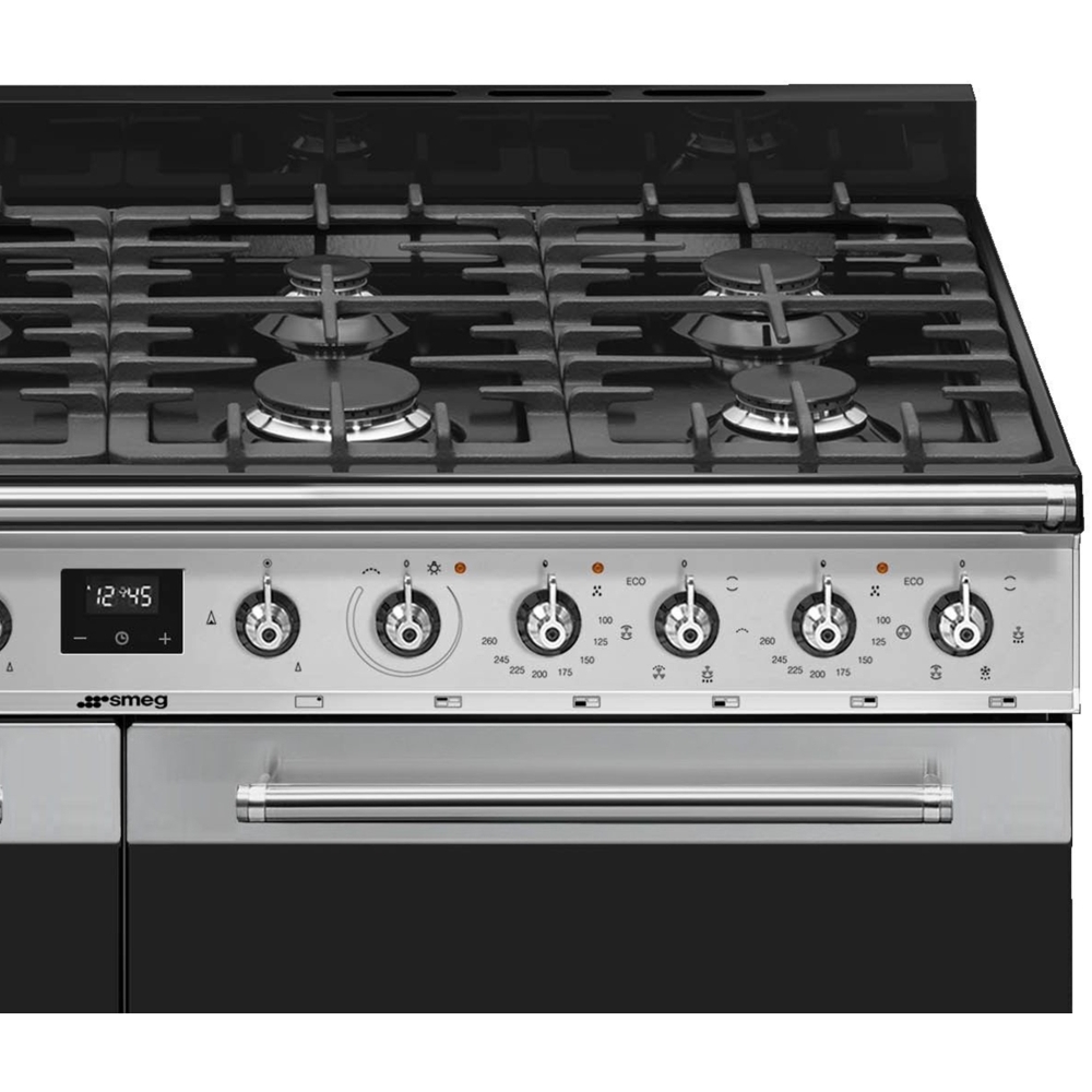 Smeg SYD41101 Symphony 110cm Dual Fuel Range Cooker, Stainless Steel