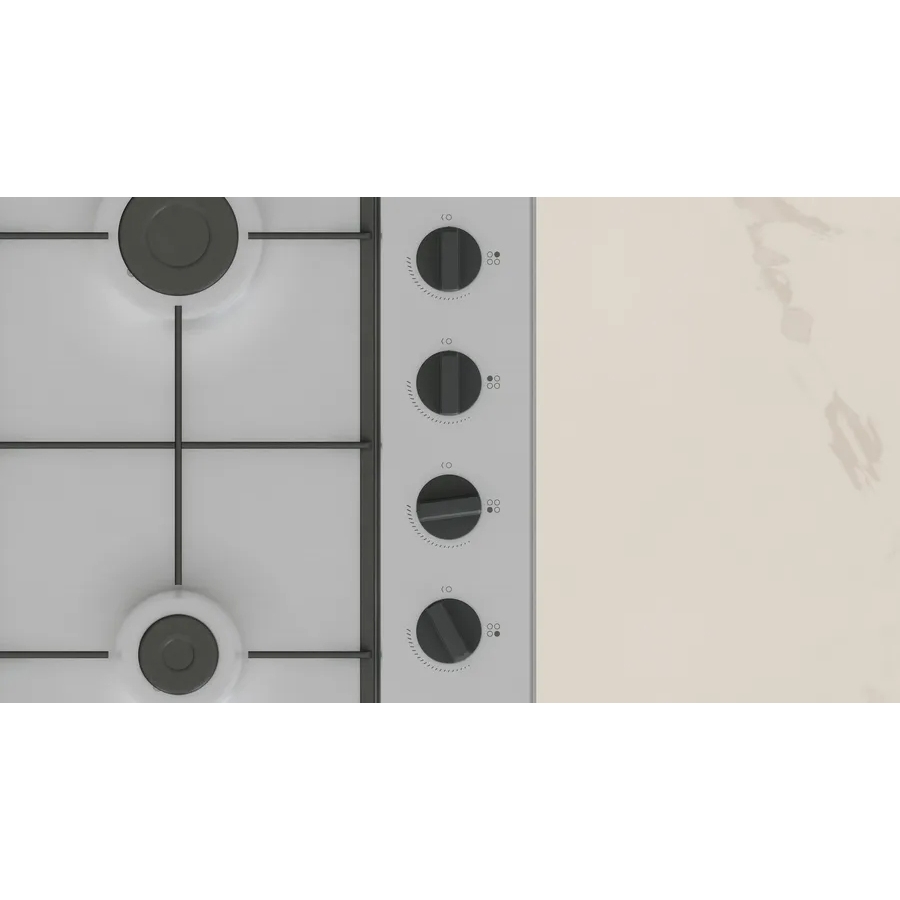 Neff T26BKP6N0 N30 58cm 4 Burner Gas Hob, Stainless Steel