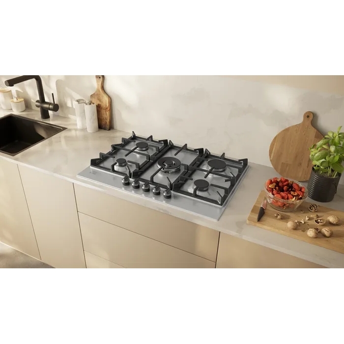 Neff T27CIQ8N0 N70 5 Burner Gas Hob, Stainless Steel