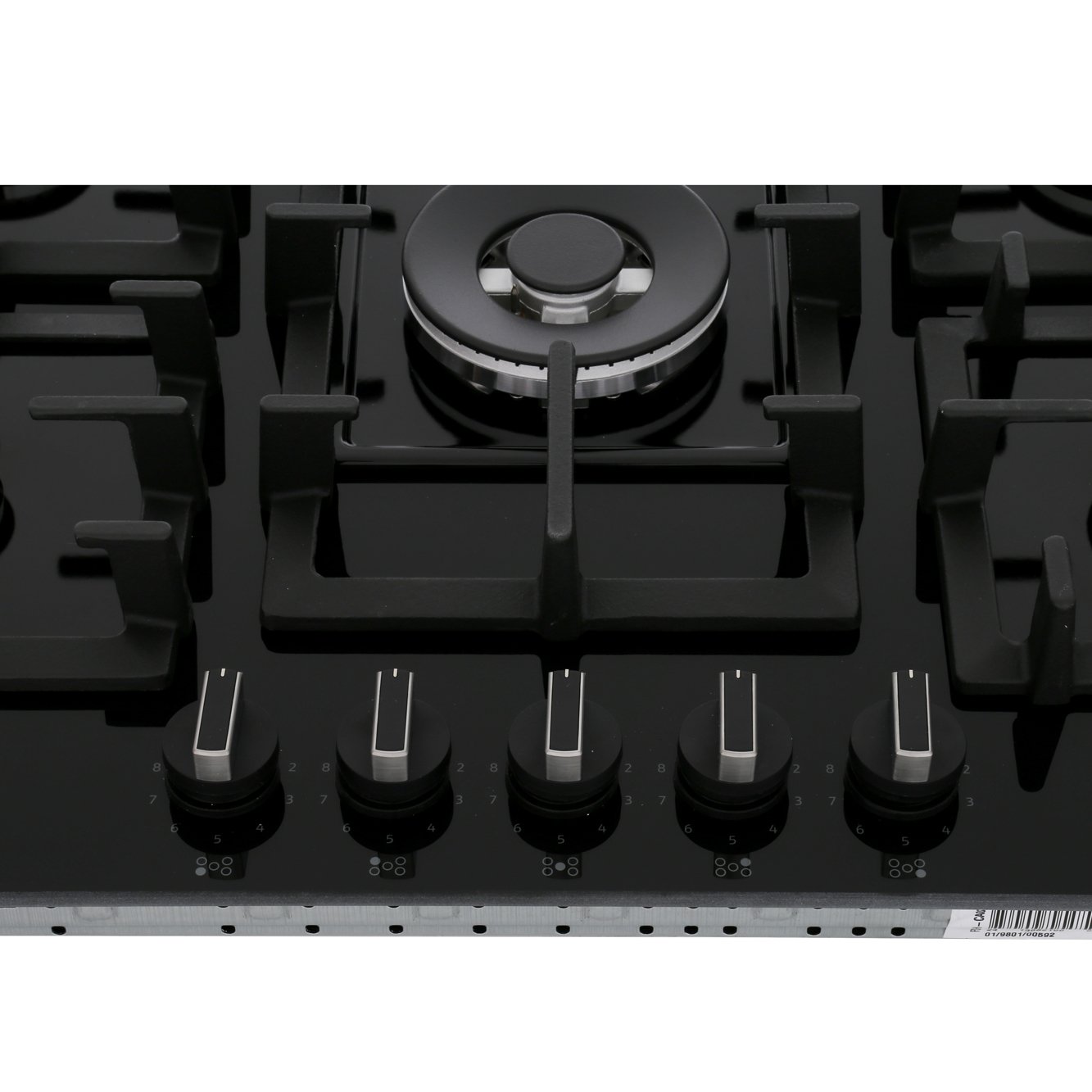 Neff T27CS59S0 N70 75cm 5 Burner Gas Hob, Black Tempered Glass Marks Electrical