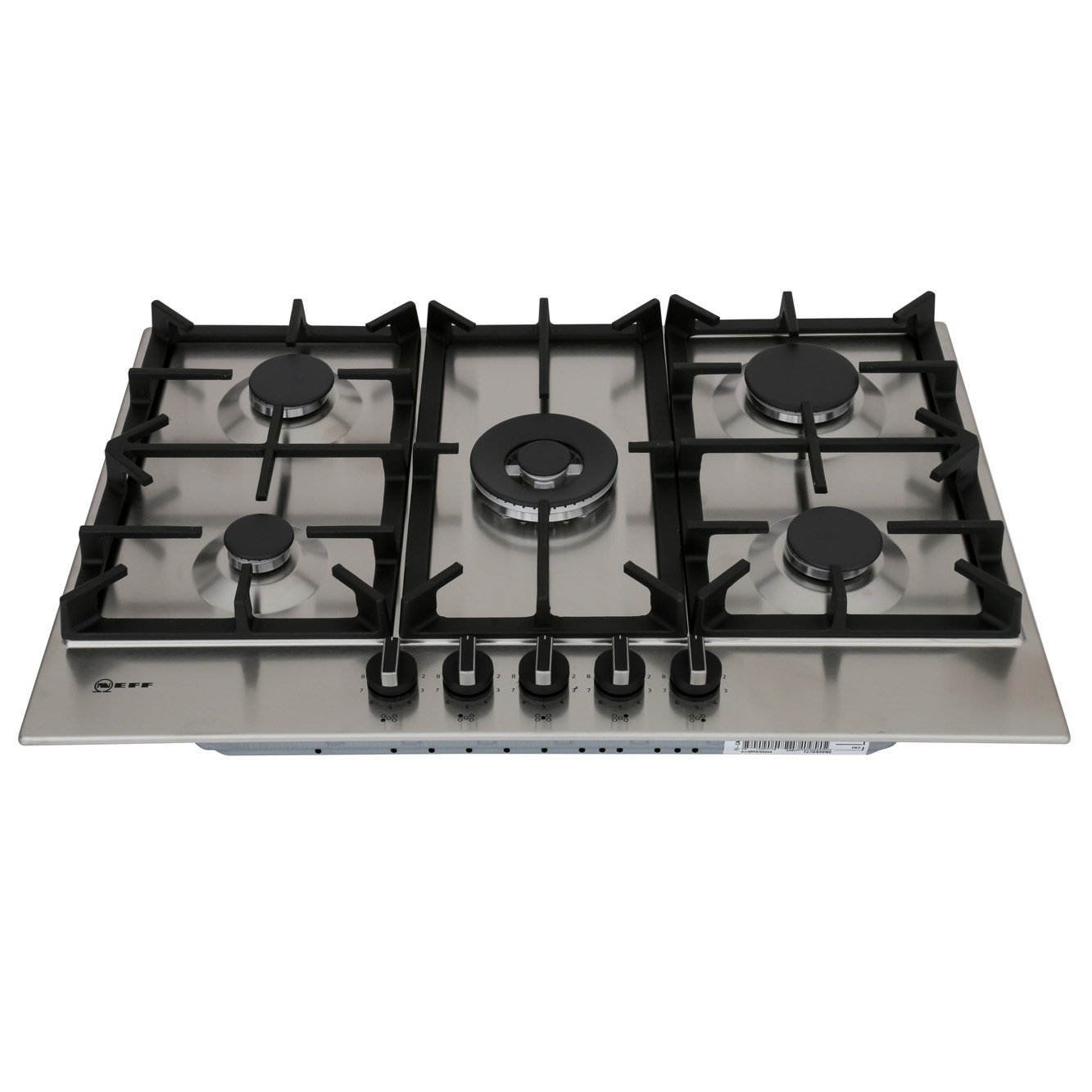 Neff T27DS59N0 N70 75cm 5 Burner Gas Hob, Stainless Steel Marks