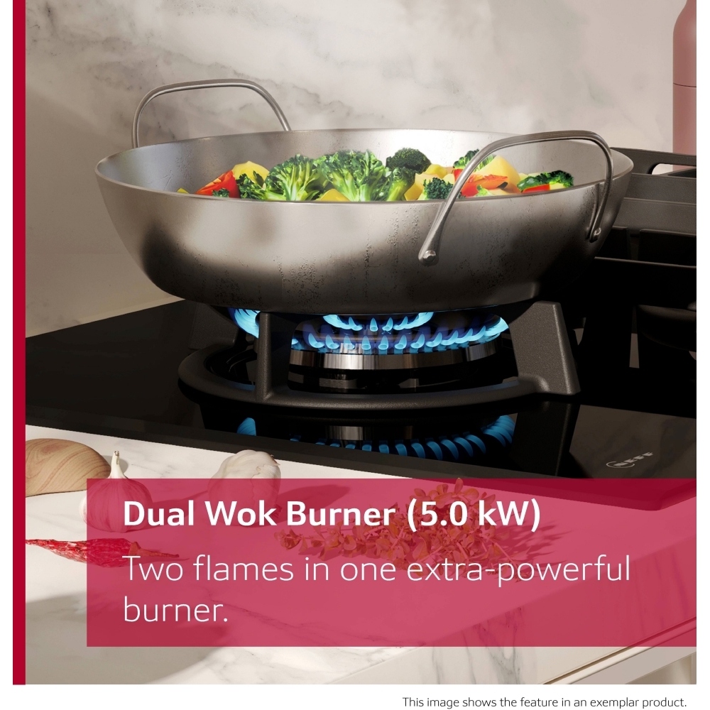 Neff T29RHS4S0 N90 92cm 5 Burner Gas Hob, Black