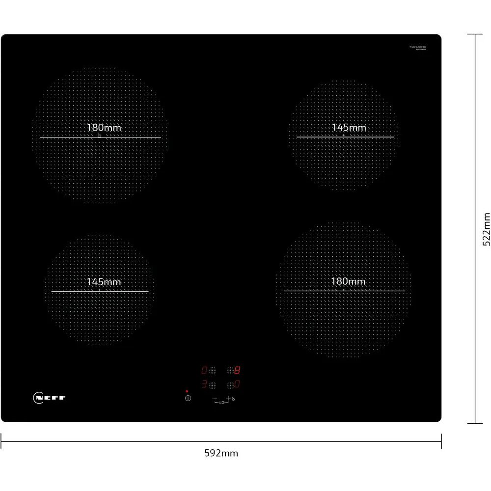 Neff T36CA50X1U N30 59cm Induction Hob, Black