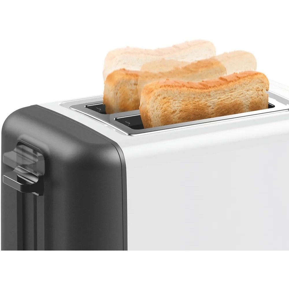 Bosch TAT3P421GB DesignLine Compact Toaster, 2 Slice, White