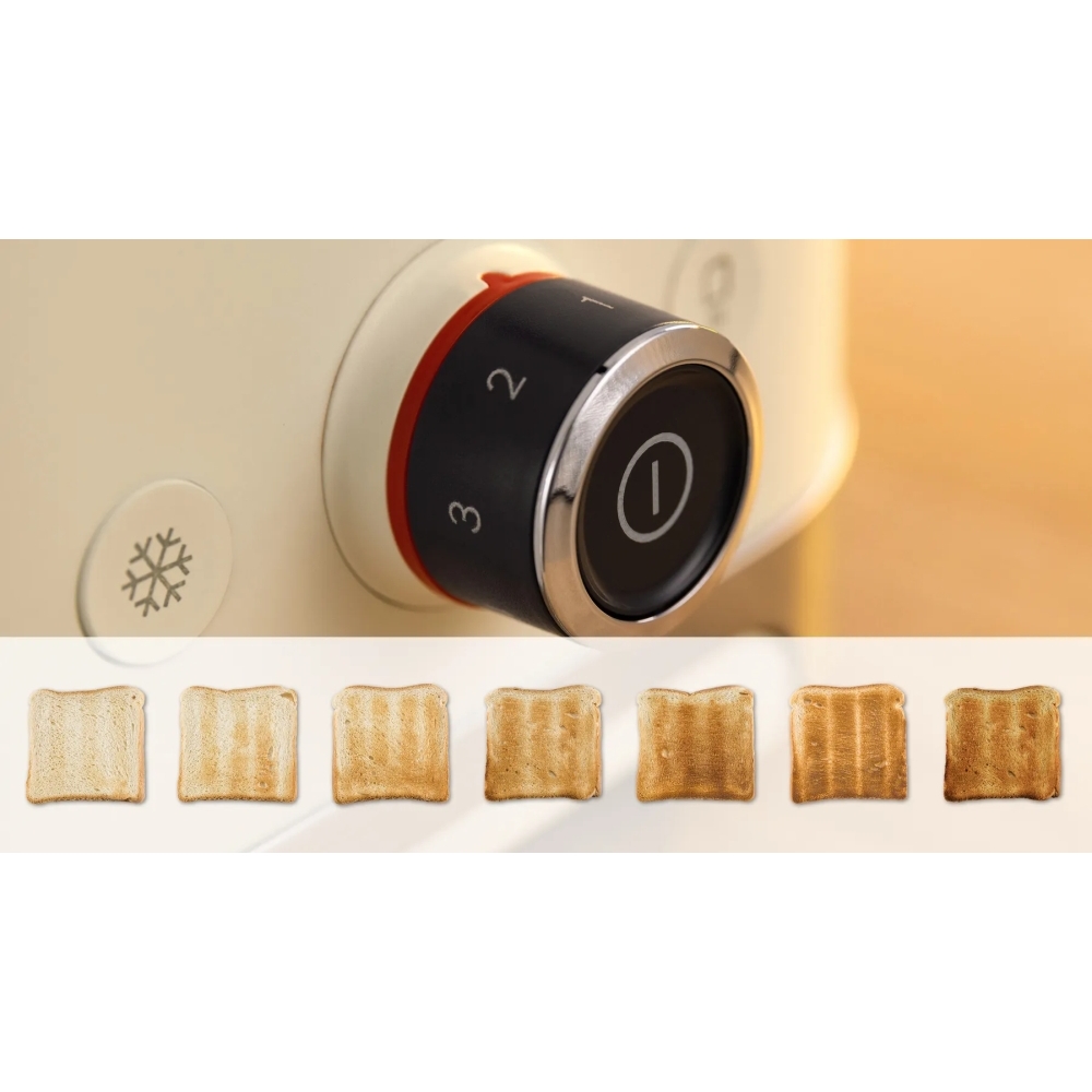 Bosch TAT4M227GB MyMoment Compact Toaster, 2 Slice, Cream
