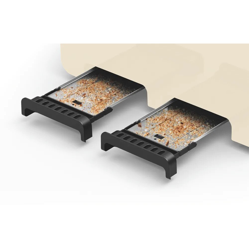 Bosch TAT4P447GB DesignLine Toaster, 4 Slice, Cream