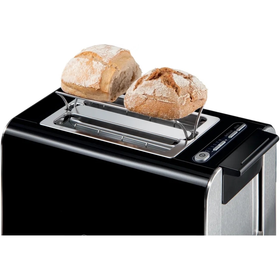 Bosch TAT8613NGB Styline Compact Toaster, 2 Slice, Black