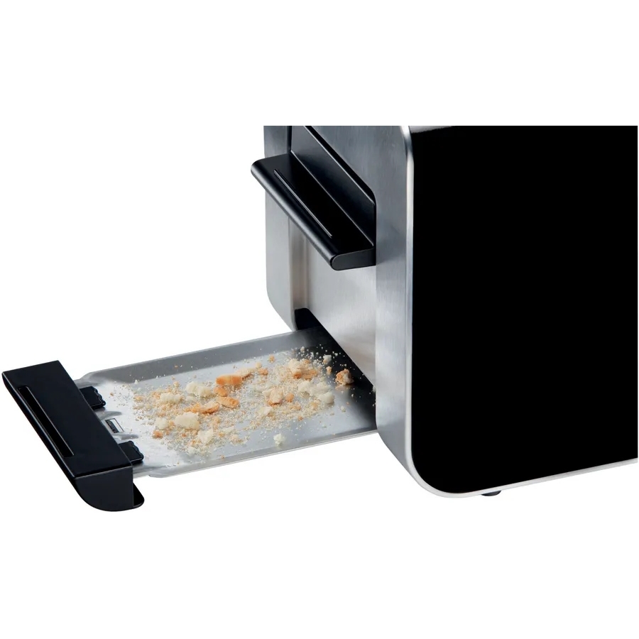 Bosch TAT8613NGB Styline Compact Toaster, 2 Slice, Black